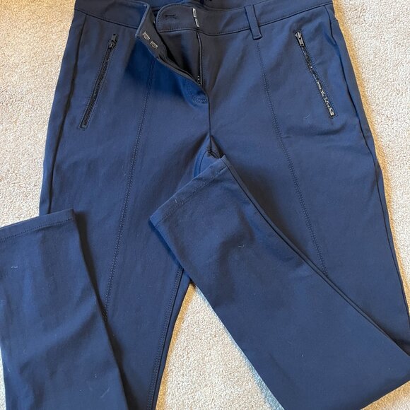 Theory Navy Skinny Pants (Jean-Like Feel) (Size 10 - runs small) (like new) - Picture 2 of 11